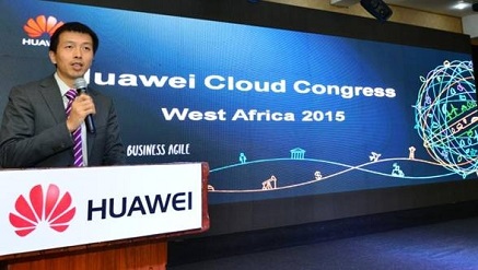 Peng Song, president of Huawei Western Africa Region, presenting the Company’s Global Connectivity Index report during HCC Summit, West Africa 2015 held in Lagos recently.